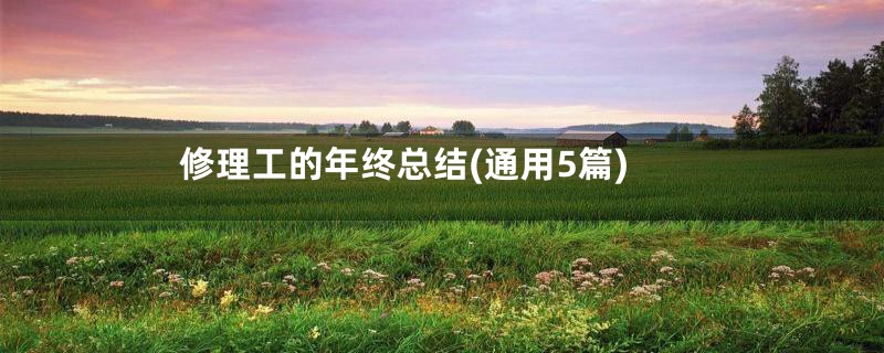 修理工的年终总结(通用5篇)