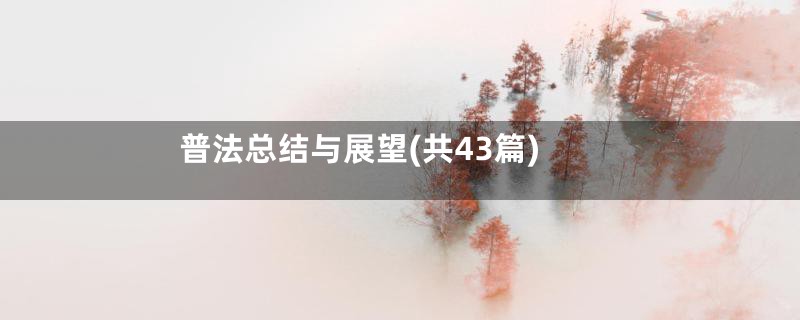 普法总结与展望(共43篇)