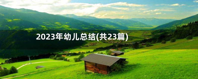 2023年幼儿总结(共23篇)