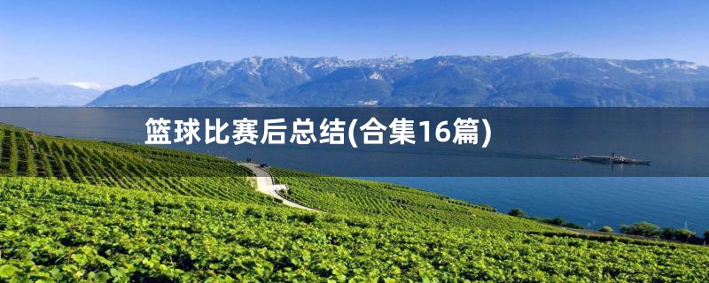 篮球比赛后总结(合集16篇)