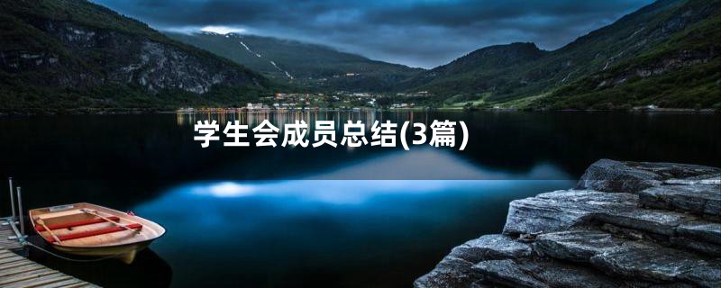 学生会成员总结(3篇)