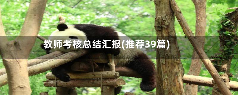 教师考核总结汇报(推荐39篇)