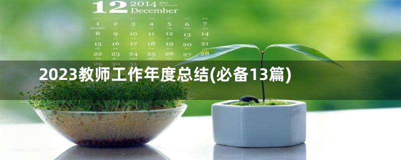 2023教师工作年度总结(必备13篇)