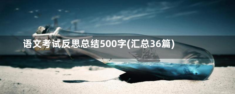语文考试反思总结500字(汇总36篇)