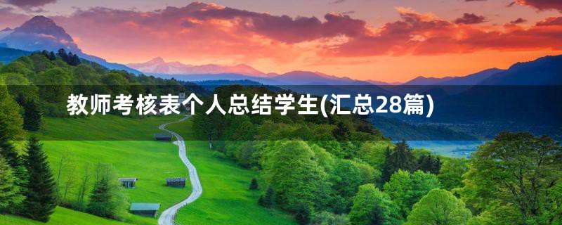 教师考核表个人总结学生(汇总28篇)
