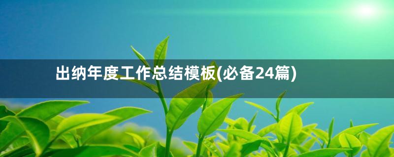 出纳年度工作总结模板(必备24篇)