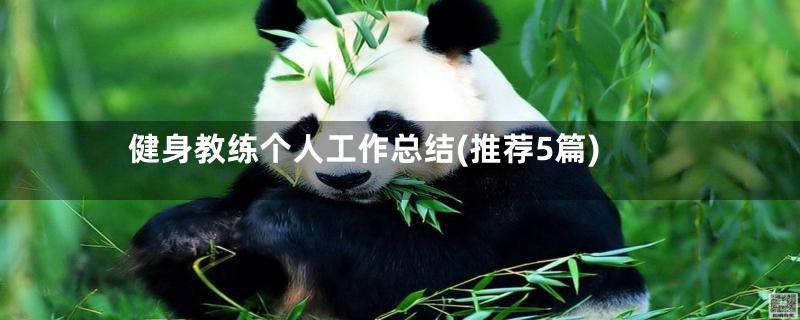 健身教练个人工作总结(推荐5篇)