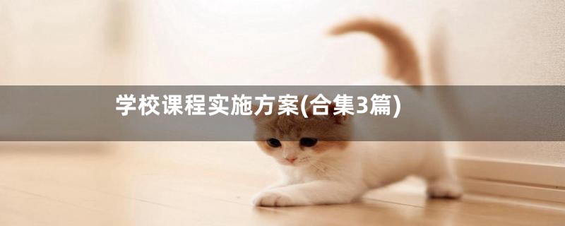 学校课程实施方案(合集3篇)
