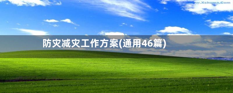防灾减灾工作方案(通用46篇)