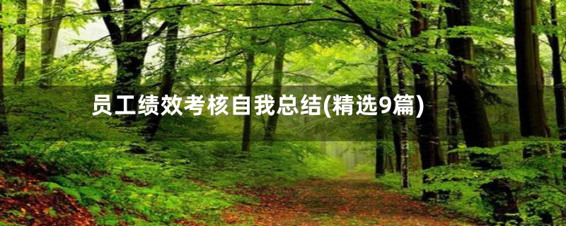 员工绩效考核自我总结(精选9篇)