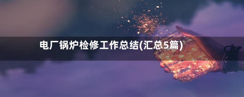 电厂锅炉检修工作总结(汇总5篇)