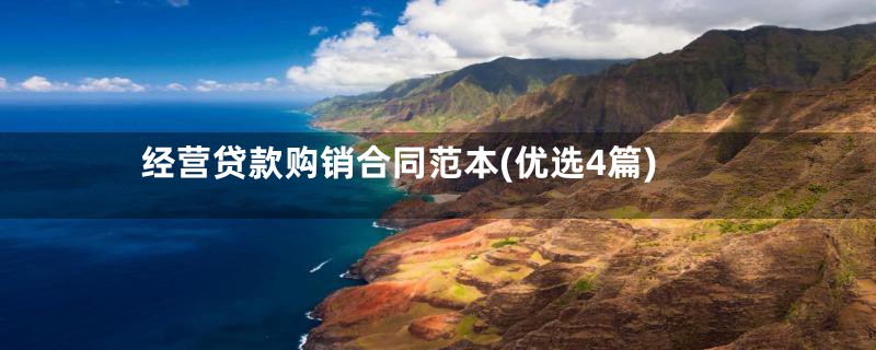 经营贷款购销合同范本(优选4篇)