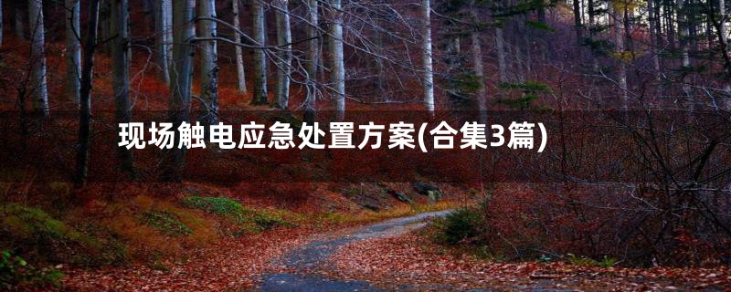 现场触电应急处置方案(合集3篇)