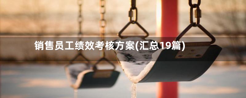 销售员工绩效考核方案(汇总19篇)