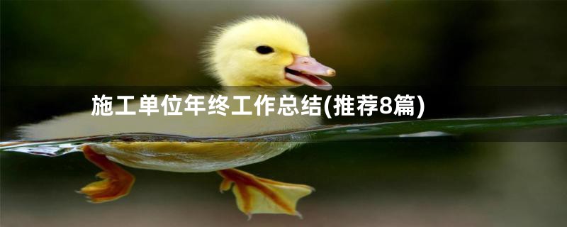 施工单位年终工作总结(推荐8篇)