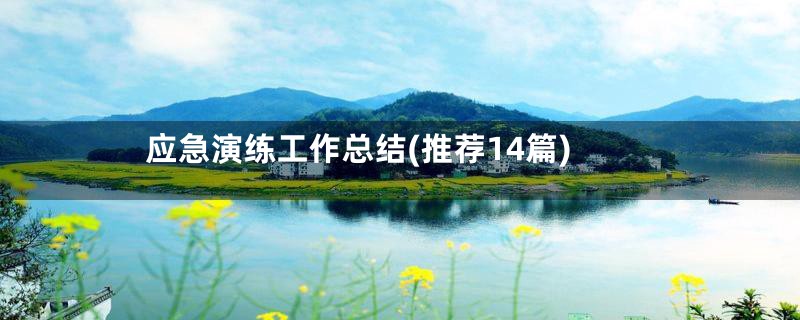 应急演练工作总结(推荐14篇)