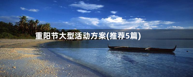 重阳节大型活动方案(推荐5篇)