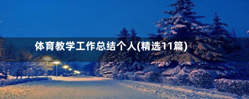 体育教学工作总结个人(精选11篇)