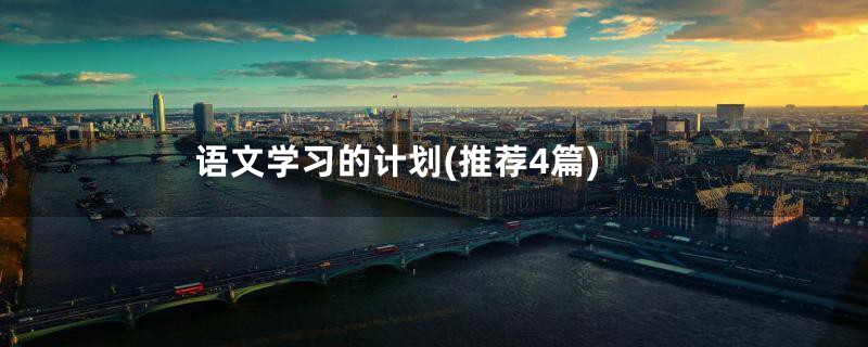 语文学习的计划(推荐4篇)