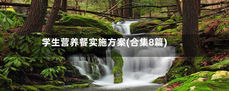 学生营养餐实施方案(合集8篇)