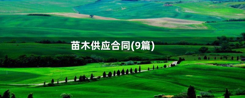 苗木供应合同(9篇)
