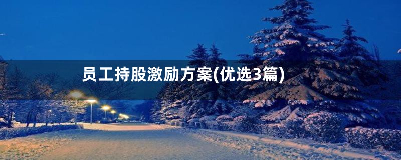 员工持股激励方案(优选3篇)
