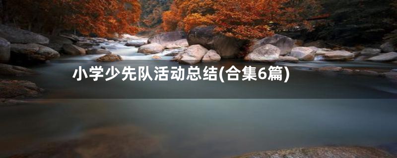 小学少先队活动总结(合集6篇)
