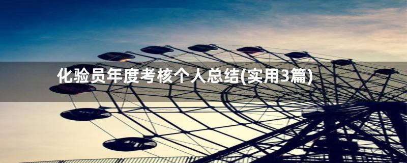 化验员年度考核个人总结(实用3篇)
