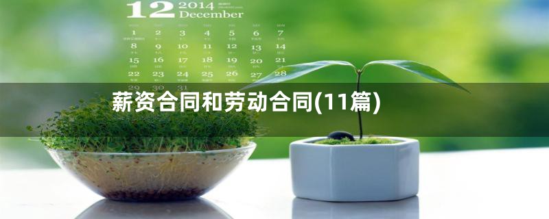 薪资合同和劳动合同(11篇)
