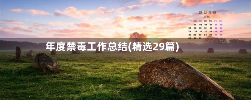 年度禁毒工作总结(精选29篇)