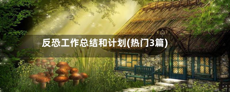 反恐工作总结和计划(热门3篇)