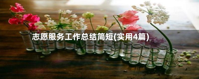 志愿服务工作总结简短(实用4篇)