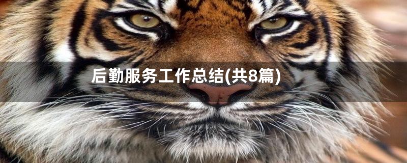 后勤服务工作总结(共8篇)