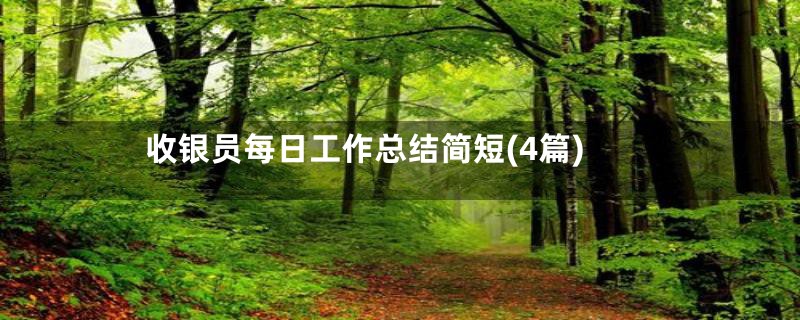 收银员每日工作总结简短(4篇)