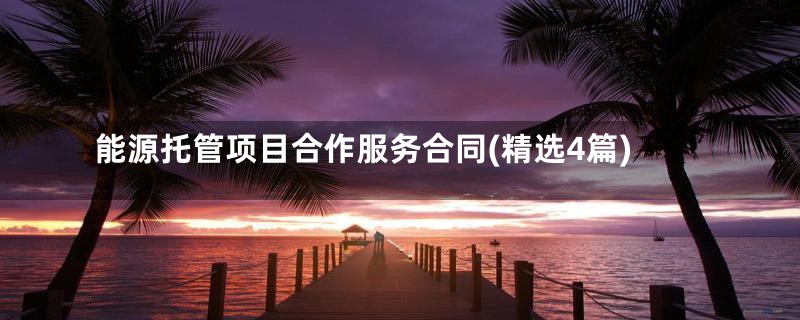 能源托管项目合作服务合同(精选4篇)