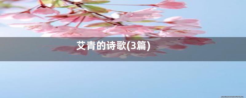 艾青的诗歌(3篇)