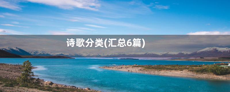 诗歌分类(汇总6篇)
