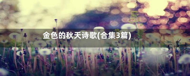 金色的秋天诗歌(合集3篇)