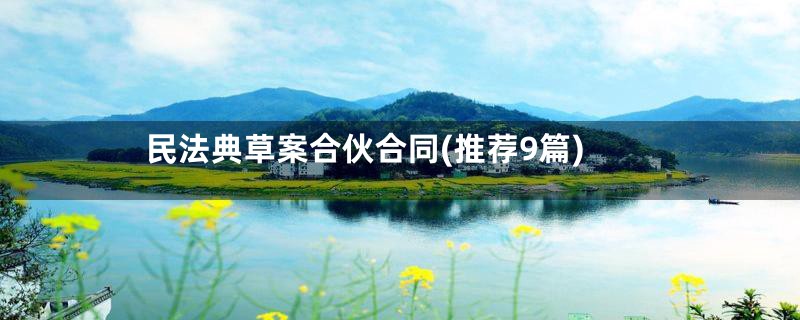 民法典草案合伙合同(推荐9篇)