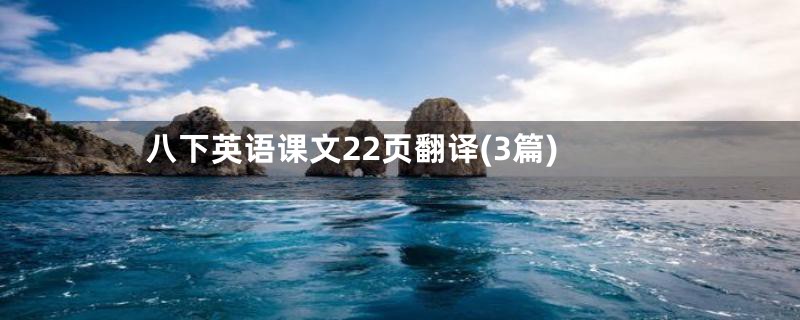 八下英语课文22页翻译(3篇)