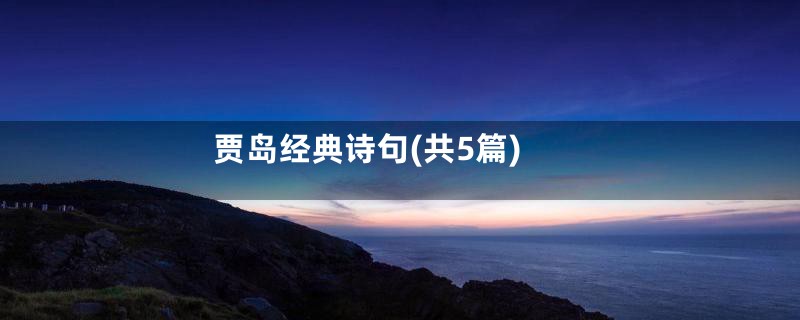 贾岛经典诗句(共5篇)