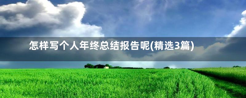 怎样写个人年终总结报告呢(精选3篇)
