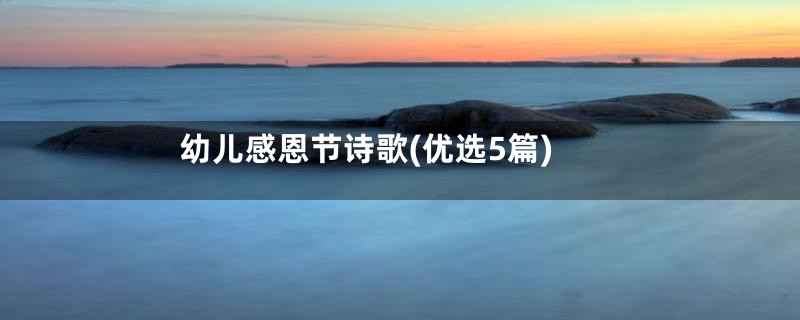 幼儿感恩节诗歌(优选5篇)