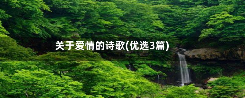 关于爱情的诗歌(优选3篇)