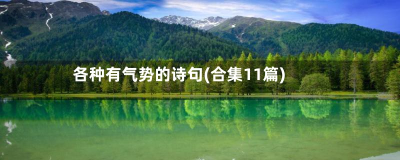 各种有气势的诗句(合集11篇)