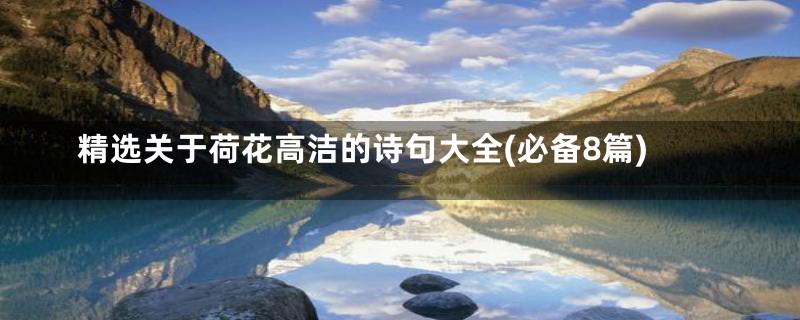 精选关于荷花高洁的诗句大全(必备8篇)