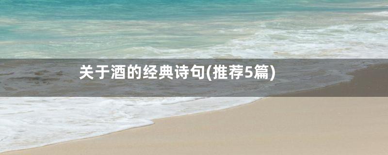 关于酒的经典诗句(推荐5篇)