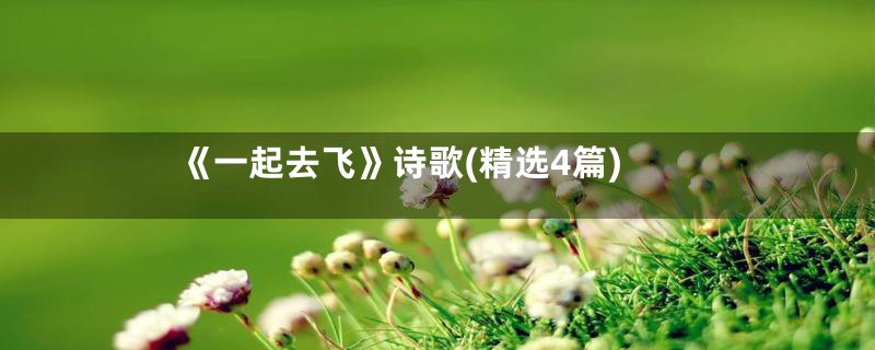 《一起去飞》诗歌(精选4篇)