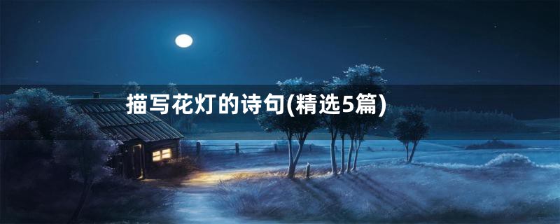 描写花灯的诗句(精选5篇)