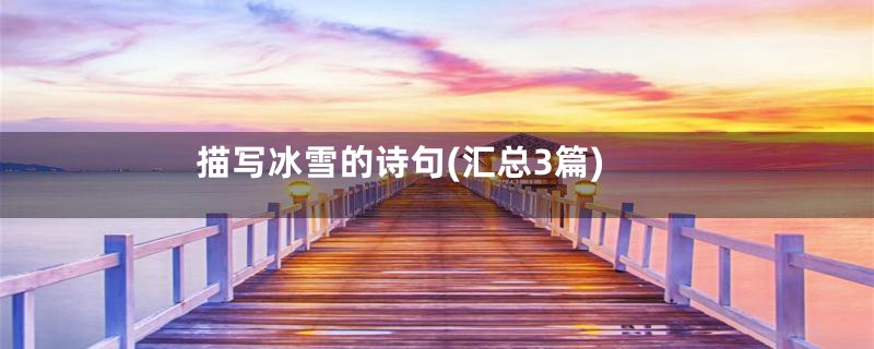 描写冰雪的诗句(汇总3篇)